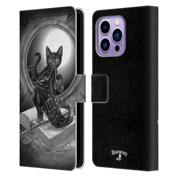 Alchemy Gothic Cats Midnight Mischief Leather Book Wallet Case Cover For Apple iPhone 14 Pro Max