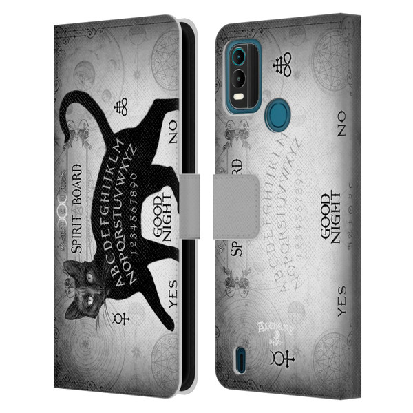 Alchemy Gothic Cats Black Cat Spirit Board Leather Book Wallet Case Cover For Nokia G11 Plus