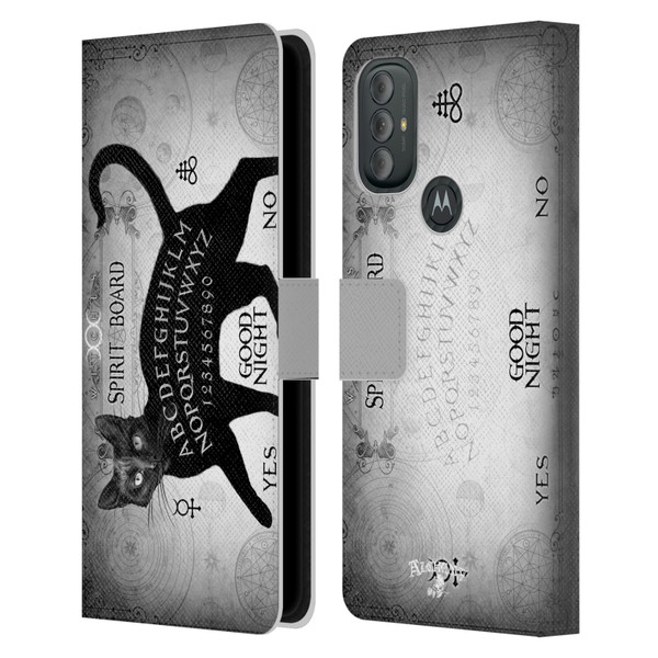 Alchemy Gothic Cats Black Cat Spirit Board Leather Book Wallet Case Cover For Motorola Moto G10 / Moto G20 / Moto G30