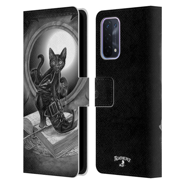 Alchemy Gothic Cats Midnight Mischief Leather Book Wallet Case Cover For OPPO A54 5G