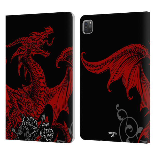 Alchemy Gothic Dragon Draco Rosa Leather Book Wallet Case Cover For Apple iPad Pro 11 2020 / 2021 / 2022