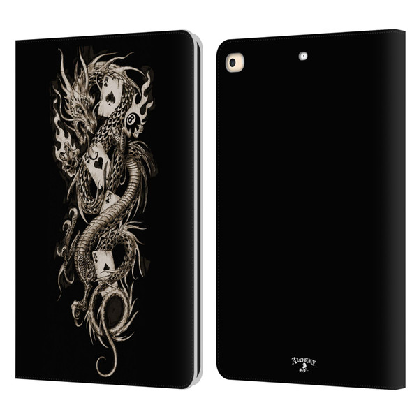 Alchemy Gothic Dragon Imperial Leather Book Wallet Case Cover For Apple iPad 9.7 2017 / iPad 9.7 2018