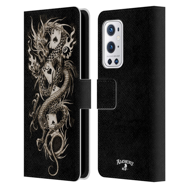 Alchemy Gothic Dragon Imperial Leather Book Wallet Case Cover For OnePlus 9 Pro