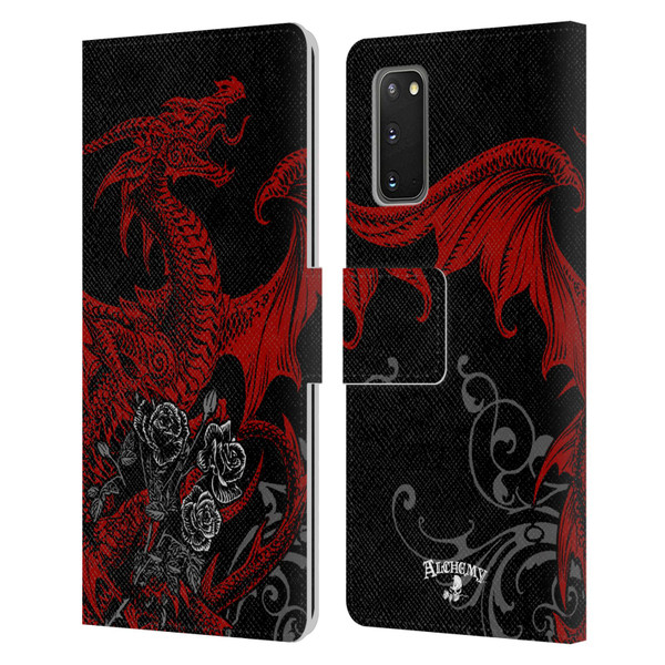 Alchemy Gothic Dragon Draco Rosa Leather Book Wallet Case Cover For Samsung Galaxy S20 / S20 5G