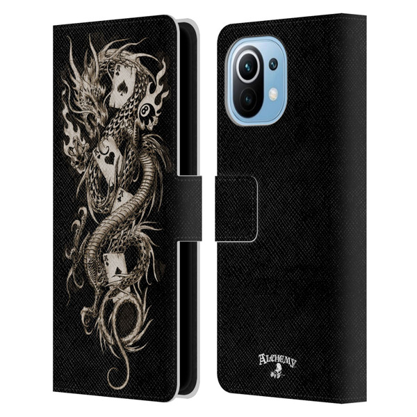 Alchemy Gothic Dragon Imperial Leather Book Wallet Case Cover For Xiaomi Mi 11