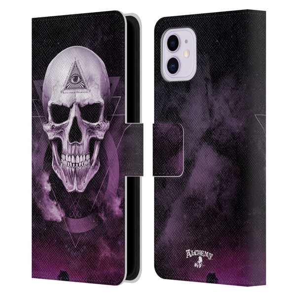 Alchemy Gothic Skull The Void Geometric Leather Book Wallet Case Cover For Apple iPhone 11
