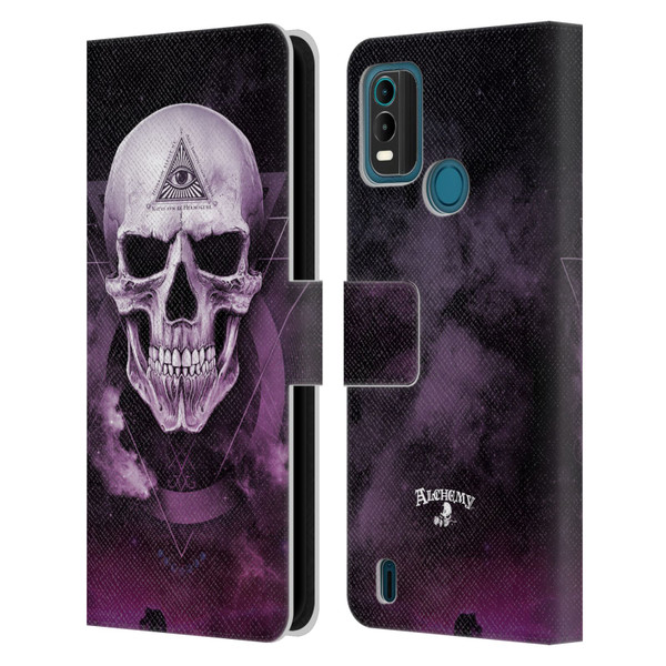 Alchemy Gothic Skull The Void Geometric Leather Book Wallet Case Cover For Nokia G11 Plus