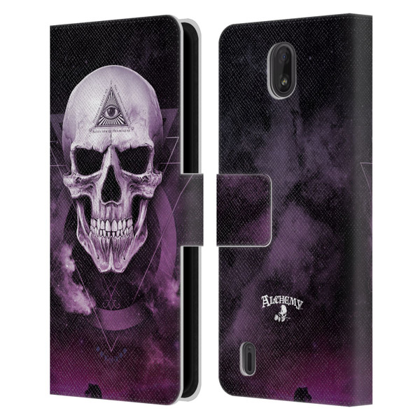 Alchemy Gothic Skull The Void Geometric Leather Book Wallet Case Cover For Nokia C01 Plus/C1 2nd Edition