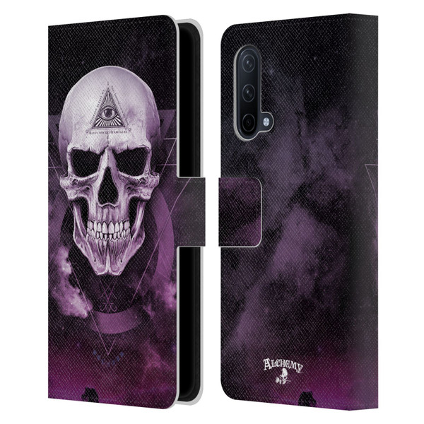 Alchemy Gothic Skull The Void Geometric Leather Book Wallet Case Cover For OnePlus Nord CE 5G