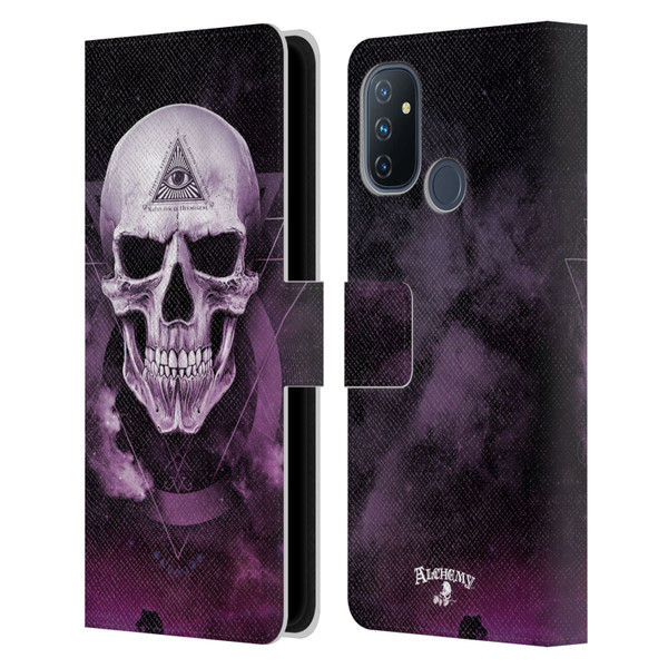 Alchemy Gothic Skull The Void Geometric Leather Book Wallet Case Cover For OnePlus Nord N100