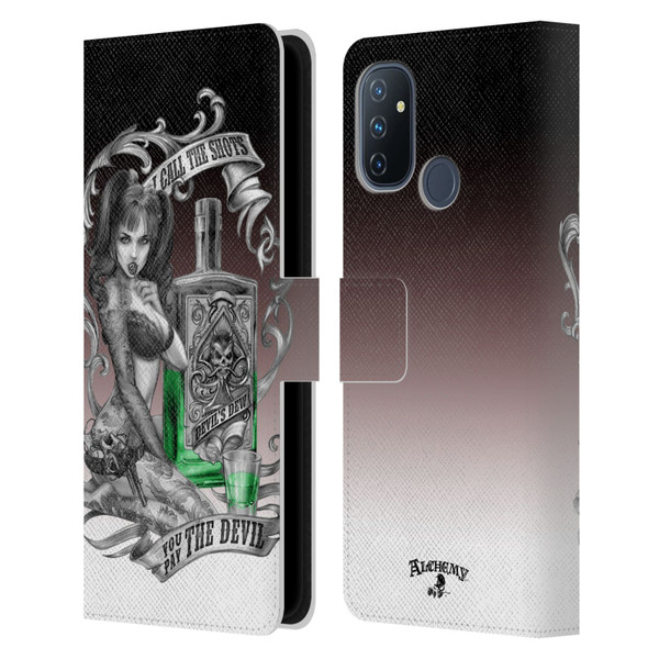 Alchemy Gothic Woman Devil's Green Dew Leather Book Wallet Case Cover For OnePlus Nord N100