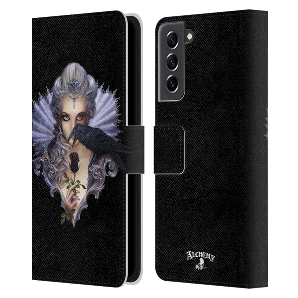 Alchemy Gothic Woman Ravenous Leather Book Wallet Case Cover For Samsung Galaxy S21 FE 5G