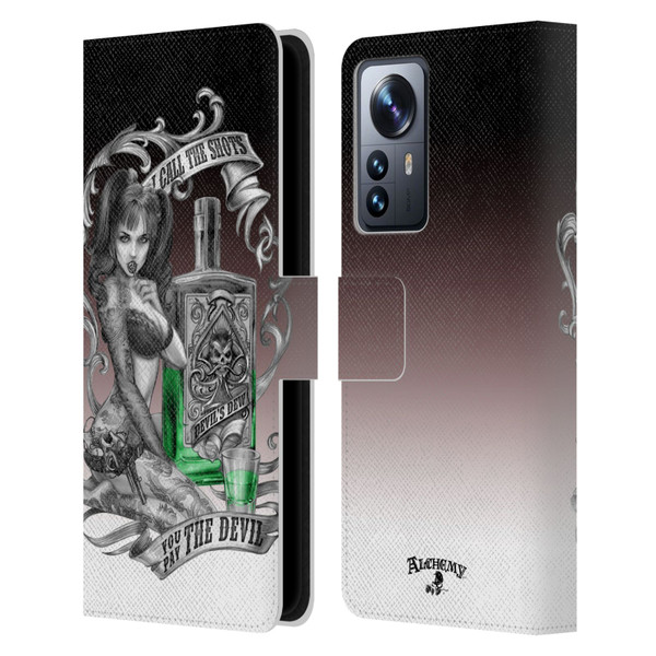 Alchemy Gothic Woman Devil's Green Dew Leather Book Wallet Case Cover For Xiaomi 12 Pro