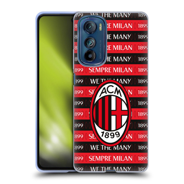 AC Milan Art Sempre Milan 1899 Soft Gel Case for Motorola Edge 30