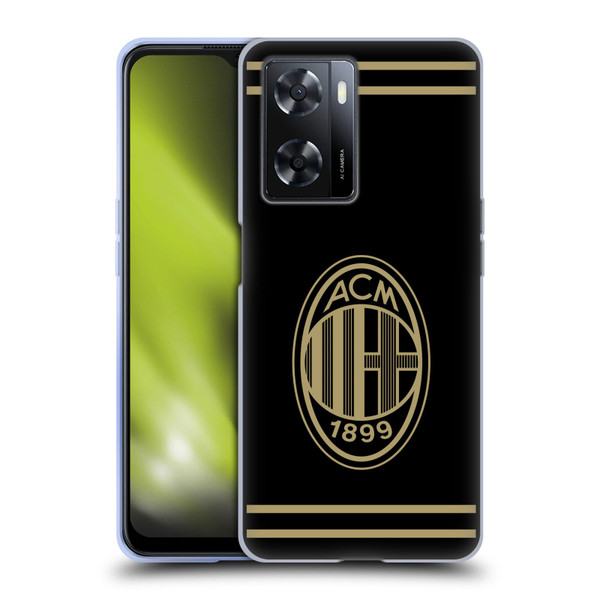 AC Milan Crest Black And Gold Soft Gel Case for OPPO A57s