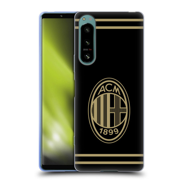 AC Milan Crest Black And Gold Soft Gel Case for Sony Xperia 5 IV