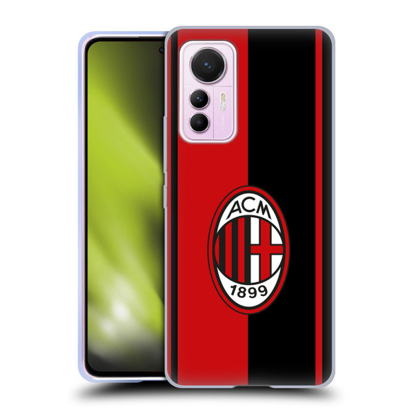 AC Milan Crest Red And Black Soft Gel Case for Xiaomi 12 Lite