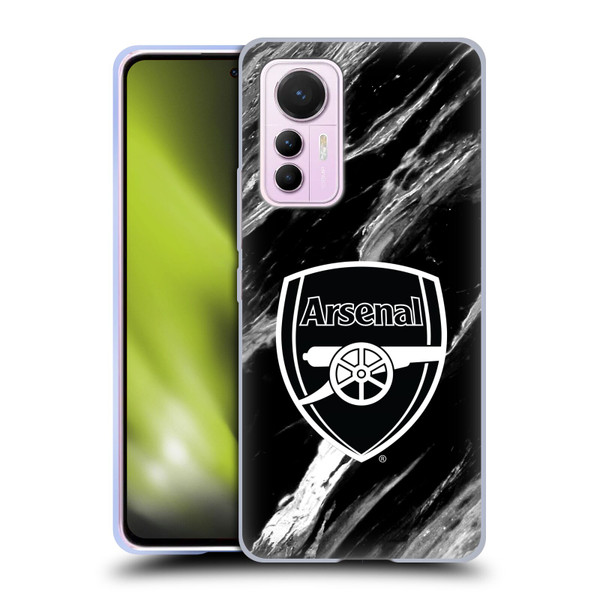 Arsenal FC Crest Patterns Marble Soft Gel Case for Xiaomi 12 Lite