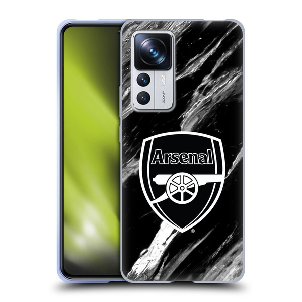 Arsenal FC Crest Patterns Marble Soft Gel Case for Xiaomi 12T Pro