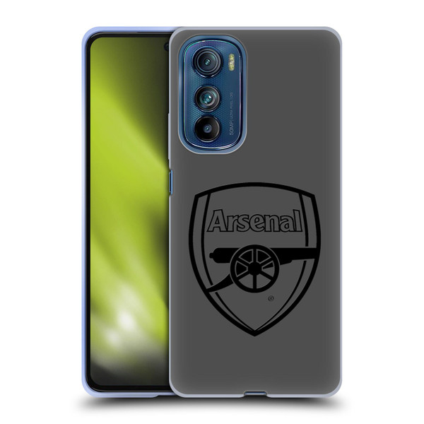 Arsenal FC Crest 2 Black Logo Soft Gel Case for Motorola Edge 30