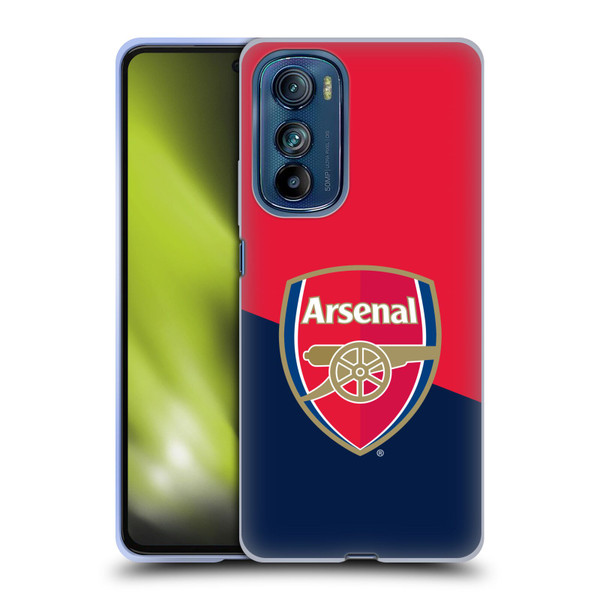 Arsenal FC Crest 2 Red & Blue Logo Soft Gel Case for Motorola Edge 30