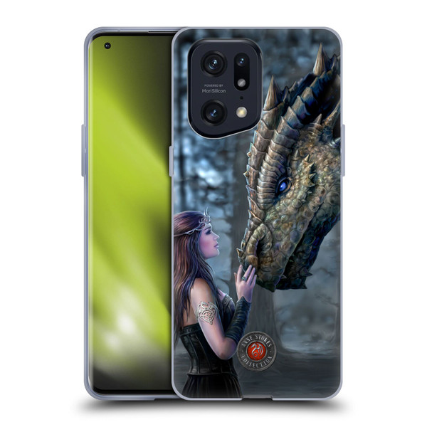 Anne Stokes Dragon Friendship Once Upon A Time Soft Gel Case for OPPO Find X5 Pro