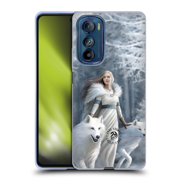 Anne Stokes Wolves Winter Guardians Soft Gel Case for Motorola Edge 30