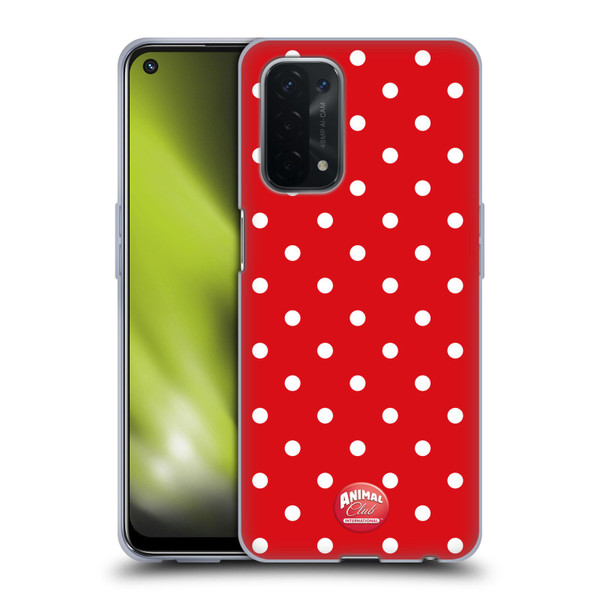 Animal Club International Patterns Polka Dots Red Soft Gel Case for OPPO A54 5G