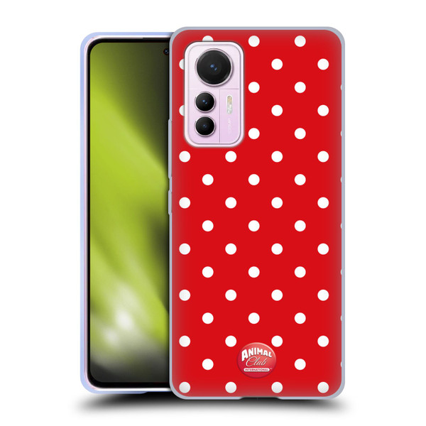 Animal Club International Patterns Polka Dots Red Soft Gel Case for Xiaomi 12 Lite