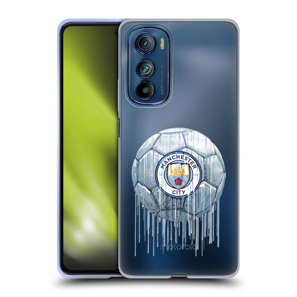Manchester City Man City FC Drip Art Logo Soft Gel Case for Motorola Edge 30