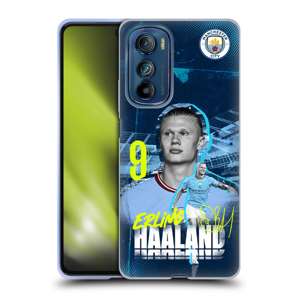 Manchester City Man City FC 2022/23 First Team Erling Haaland Soft Gel Case for Motorola Edge 30