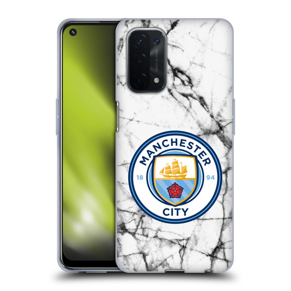 Manchester City Man City FC Marble Badge Full Colour Soft Gel Case for OPPO A54 5G