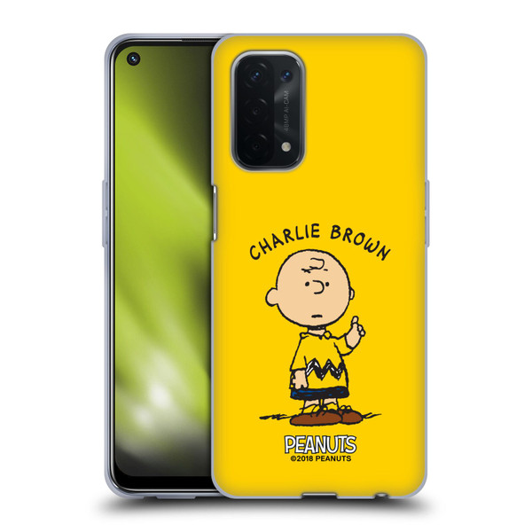 Peanuts Characters Charlie Brown Soft Gel Case for OPPO A54 5G