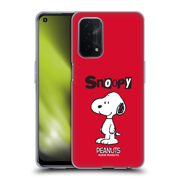 Peanuts Characters Snoopy Soft Gel Case for OPPO A54 5G