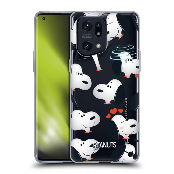 Peanuts Character Patterns Snoopy Soft Gel Case for OPPO Find X5 Pro