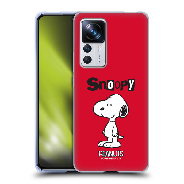 Peanuts Characters Snoopy Soft Gel Case for Xiaomi 12T Pro