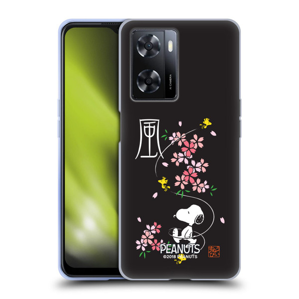 Peanuts Oriental Snoopy Cherry Blossoms Soft Gel Case for OPPO A57s