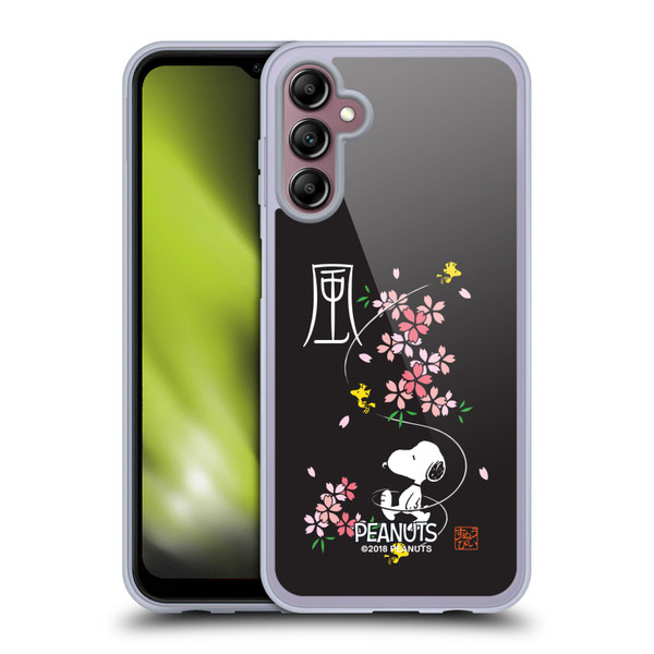 Peanuts Oriental Snoopy Cherry Blossoms Soft Gel Case for Samsung Galaxy A14 5G