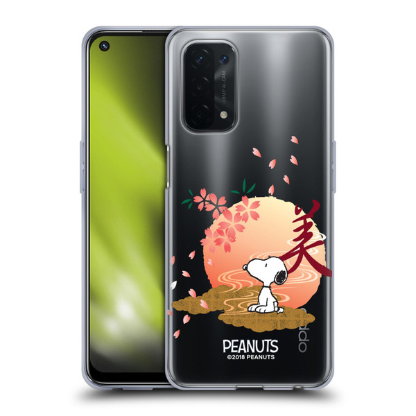 Peanuts Oriental Snoopy Sakura Soft Gel Case for OPPO A54 5G