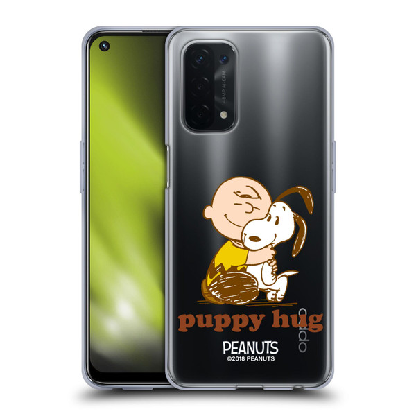 Peanuts Snoopy Hug Charlie Puppy Hug Soft Gel Case for OPPO A54 5G
