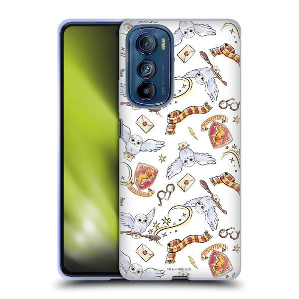 Harry Potter Deathly Hallows XIII Hedwig Owl Pattern Soft Gel Case for Motorola Edge 30