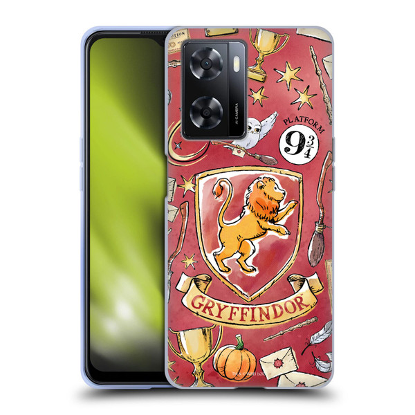 Harry Potter Deathly Hallows XIII Gryffindor Pattern Soft Gel Case for OPPO A57s