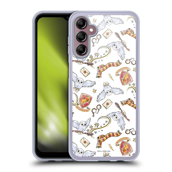 Harry Potter Deathly Hallows XIII Hedwig Owl Pattern Soft Gel Case for Samsung Galaxy A14 5G