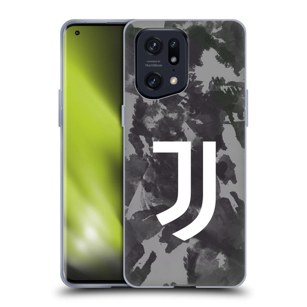 Juventus Football Club Art Monochrome Splatter Soft Gel Case for OPPO Find X5 Pro