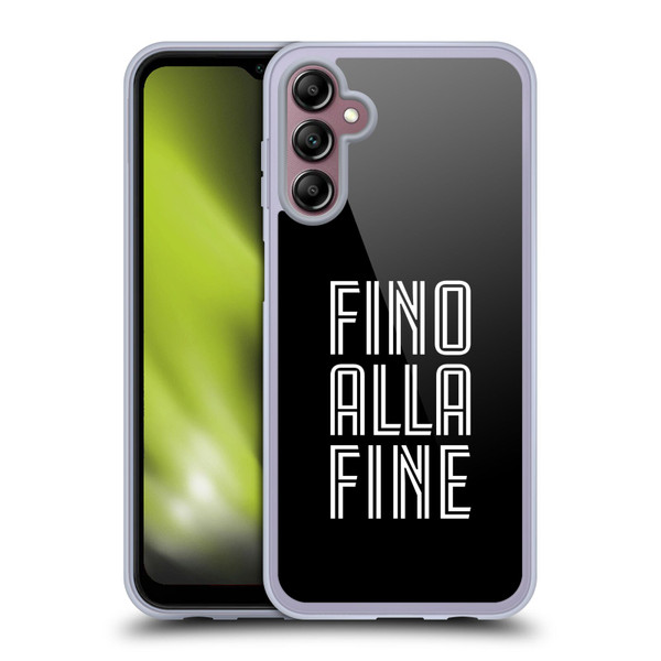 Juventus Football Club Type Fino Alla Fine Black Soft Gel Case for Samsung Galaxy A14 5G