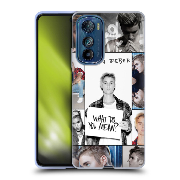 Justin Bieber Purpose Grid Poster Soft Gel Case for Motorola Edge 30