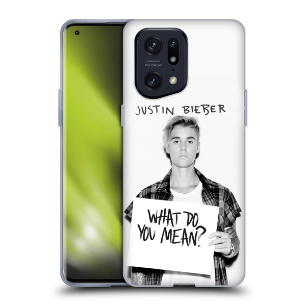 Justin Bieber Purpose What Do You Mean Photo Soft Gel Case for OPPO Find X5 Pro