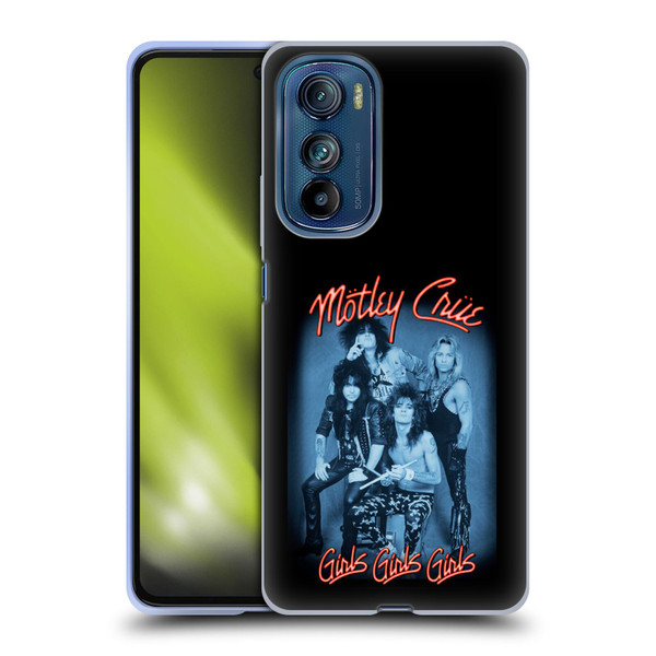 Motley Crue Key Art Girls Neon Soft Gel Case for Motorola Edge 30