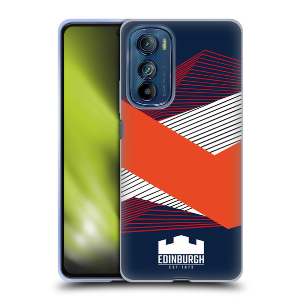 Edinburgh Rugby Graphics Shapes Soft Gel Case for Motorola Edge 30