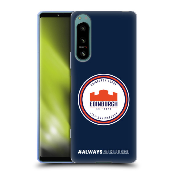 Edinburgh Rugby Graphics 150th Logo Soft Gel Case for Sony Xperia 5 IV
